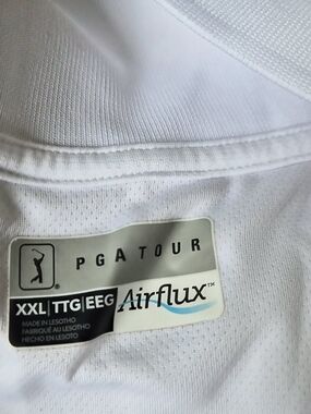 PGATOUR Airflux White Performance Polo
